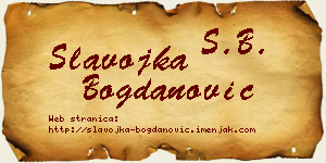 Slavojka Bogdanović vizit kartica